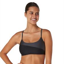 Speedo Women's Asymmetrical Colorblock Bikini Top